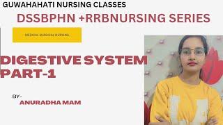 DIGESTIVE SYSTEM MCQS  PART-1 BY ANURADHA MAM//AIIMS//PHNNURSING//RRB//DSSSB//NORCET8//M.SC NURSING