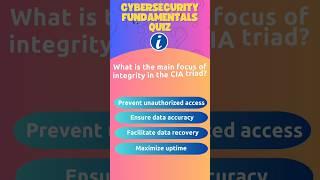 What is the main focus of integrity in the CIA triad? #quiz