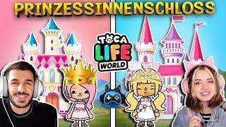 PRINZESSINNEN SCHLOSS in TOCA BOCA bauen! BUILD BATTLE Katja VS Claudio