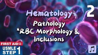 USMLE || First Aid Step 1, Hematology, Red Blood Cell Morphology & Inclusions