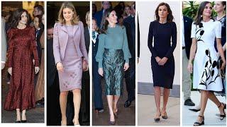 World's most beautiful and gorgeous Queen  Letizia of Spain dress styles/queen Letizia outfits 2024