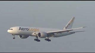 AeroLogic Boeing 777-F Landing Hong Kong HKG [D-AALE]