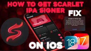 How To Download Scarlet IPA Signer on iOS | fix unable to verify app, no revokes, no blacklist!