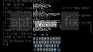 How to fix termux apt update problem | apt update error fix