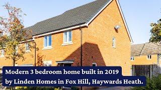 Modern three bedroom home built by Linden Homes in 2019 in Fox Hill, Haywards Heath