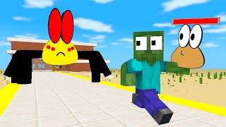 Minecraft Mobs : POU RUN - Minecraft Animation