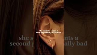 second piercing#shorts #shortvideo #trending  #fyp #earrings #piercing #relatable