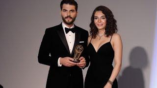 Akın Akınözü and Ebru Şahin Celebrate Big Win at Award Show