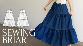 DIY Easy Maxi Tiered Ruffle Skirt + Sewing Pattern