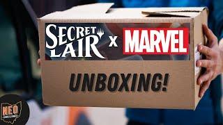 Magic the Gathering x Marvel Secret Lair drop unboxing.