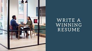 Write a Winning Resume