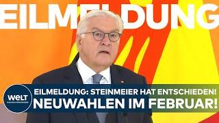 EILMELDUNG: Steinmeiers Entscheidung gefallen - Neuwahlen am 23. Februar 2025! Bundestag aufgelöst