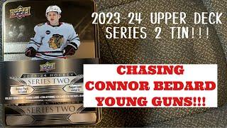 2023-24 Upper Deck Series 2 Tin First Connor Bedard Hit! #hockeycards #connorbedard #upperdeckhockey