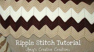 How to Crochet Ripple Stitch Afghan Blanket Tutorial | DIY Crochet Blanket