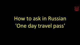 How to say in Russian '1 day travel pass'