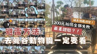 【泰國曼谷動物園】零距離餵長頸鹿避雷攻略｜最差體驗？1200元拍照全失敗｜慘被長頸鹿攻擊｜北碧府野生動物園 Safari Park VS 大城府動物園 ｜曼谷近郊親子新景點 ｜Mailam米大師