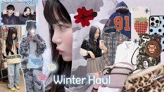 알록달록  겨울 쇼핑 하울 ️ Winter Haul | 가방 • 파우치 • 폰 케이스 • 그립톡 • 자켓 • 니트 • 후드티 • 바지 ꜝꜝ