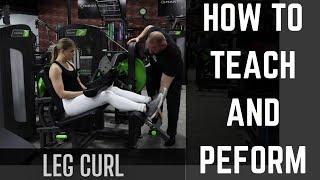 Leg Curl Setup, and Execution from 2019 N1 Education Practical at Prime Fitness