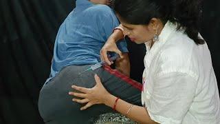 Bottle hand stand fun injection punishment I Sui wala injection funny video I injection wala