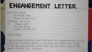 How To Write An Engagement Letter Step by Step Guide | Writing Practices