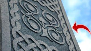 Hand Crafting A Medieval Celtic Anglo-Saxon Stone Cross Out Of Wood