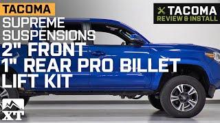 2005-2021 Tacoma 4WD Supreme Suspensions 2" Front / 1" Rear Pro Billet Lift Kit Review & Install