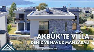 Didim Akbük'te Satılık Deniz Manzaralı, Uygun Fiyatlı Sıfır Villa