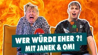 Janek und Oma Uschi bei WER würde EHER? 🫗  | WISSTIHRNOCH?