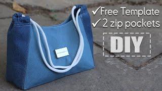 DIY DENIM BAG MAKING FROM CLOTH | Old Jeans Recycle Free PDF Template