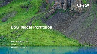 CFRA Launches NEW ESG Model Portfolios