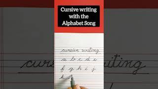 cursive writing a to z, small letters,  abcd song #cursivewriting #shorts whatsapp status video