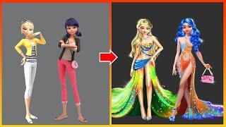 Miraculous Ladybug & Queen Bee GLOW UP Party - Miraculous Transformation