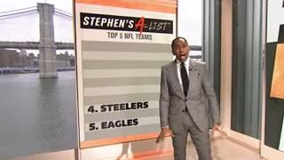 DISGUSTING!  Is Stephen's A-List FLAWED by Steelers fandom?!  | First Take