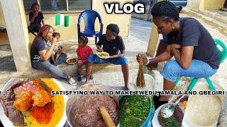 A CATERER TEACHES US THE PERFECT WAY TO MAKE EWEDU, GBEGIRI AND AMALA | Danica Kosy