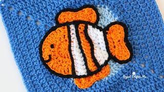 Crochet Clown Fish - Under the Sea CAL Square 10