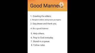 good manners#good manners for kids#गुड मैनर्स#yt #ytshorts #study S.R.