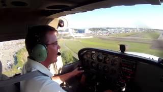 Private Pilot Flying Lesson, Part 3, Communications, ATIS, and landing.   www.askcaptainscott.com