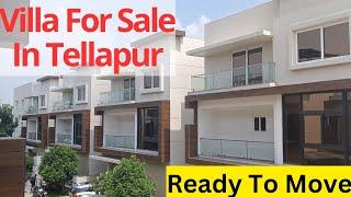 New  4BHK Villa For Sale In Osman Nagar Tellapur G+2 Floors 3400sft Hyderabad