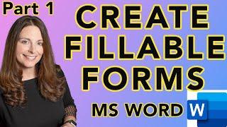 How To Create A Fillable Form In Microsoft Word (Create HR Template Forms) Part 1