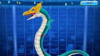 [Digimon ReArise] Syakomon digivolution to Seadramon