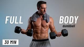 30 MIN FULL BODY DUMBBELL Workout - Strength Training - With Weights, At Home