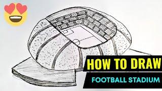 Easy Football Stadium Drawing - SHN Best Art