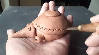 DIY Making A Special Miniature Animal Jar With Clay | Mini Pottery and Sculpture Art Project