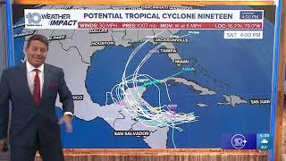 WEDNESDAY TROPICAL UPDATE: PTC 19 has formed, Tropical Storm Sara on the way