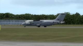 [FSX] Royal Air Force RJ85 Arrives @ Doncaster Airport