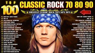 Best Classic Rock Songs 70s 80s 90s  Guns N Roses, Aerosmith, Bon Jovi, Metallica, Queen, ACDC, U2