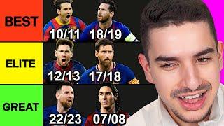 Ranking EVERY Messi Season Based On GREATNESS! (Tier List)