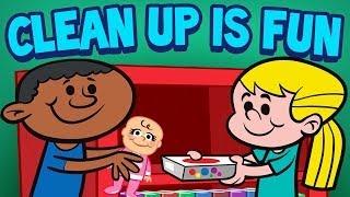 Clean Up is Fun - Children's Cleaning Song - Kids Songs by The Learning Station