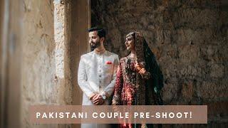 Royal outdoor Pakistani Couple Pre wedding photoshoot BTS