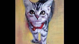 ねこを描く Painting of pretty cat 3